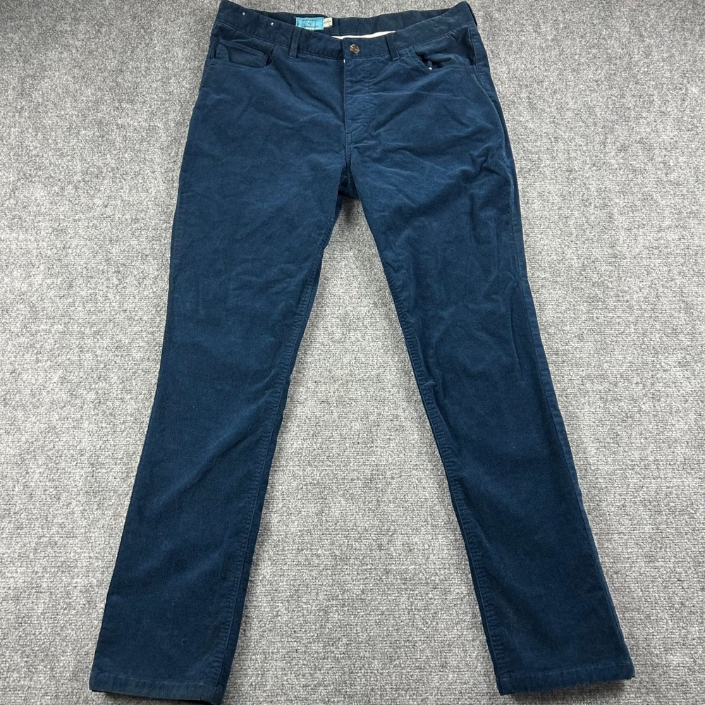 Castaway Nantucket Island Corduroy Pants Mens 35x34 Navy Blue Stretch Preppy